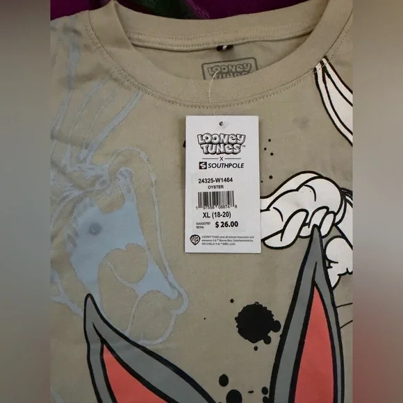 South Pole Bugs Bunny Beast Mode Kids T-Shirt - Beige - Picture 2 of 4